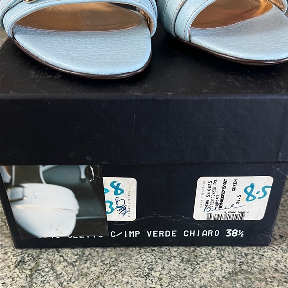 Dolce & Gabbana Sky Blue Heeled Mules - Picture 6 of 6